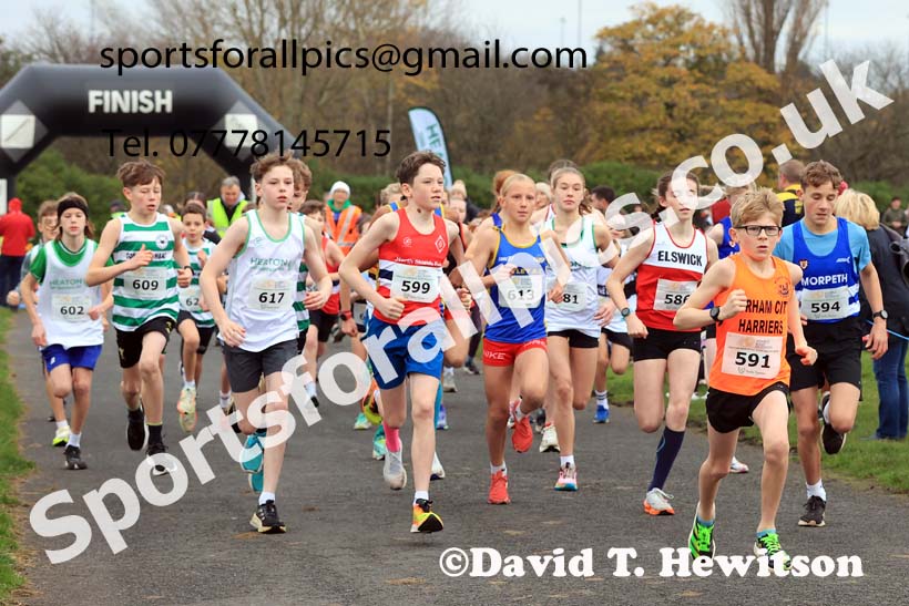 Boys and Girls under-13s 2024 Heaton Memorial Road Race, Newcastle Town Moor, Newcastle.   Photo: David T. Hewitson/Sports for All Pics
